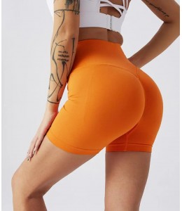 Укороченные бесшовные шорты Tracks Shorts PUSH-UP 35 (Orange)